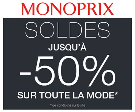 monoprix mode soldes